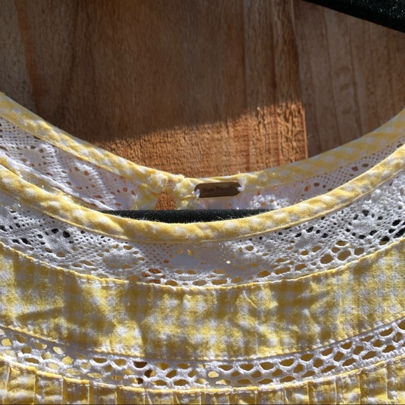 Free People Yellow Plaid Mini Dress - Picture 3 of 3